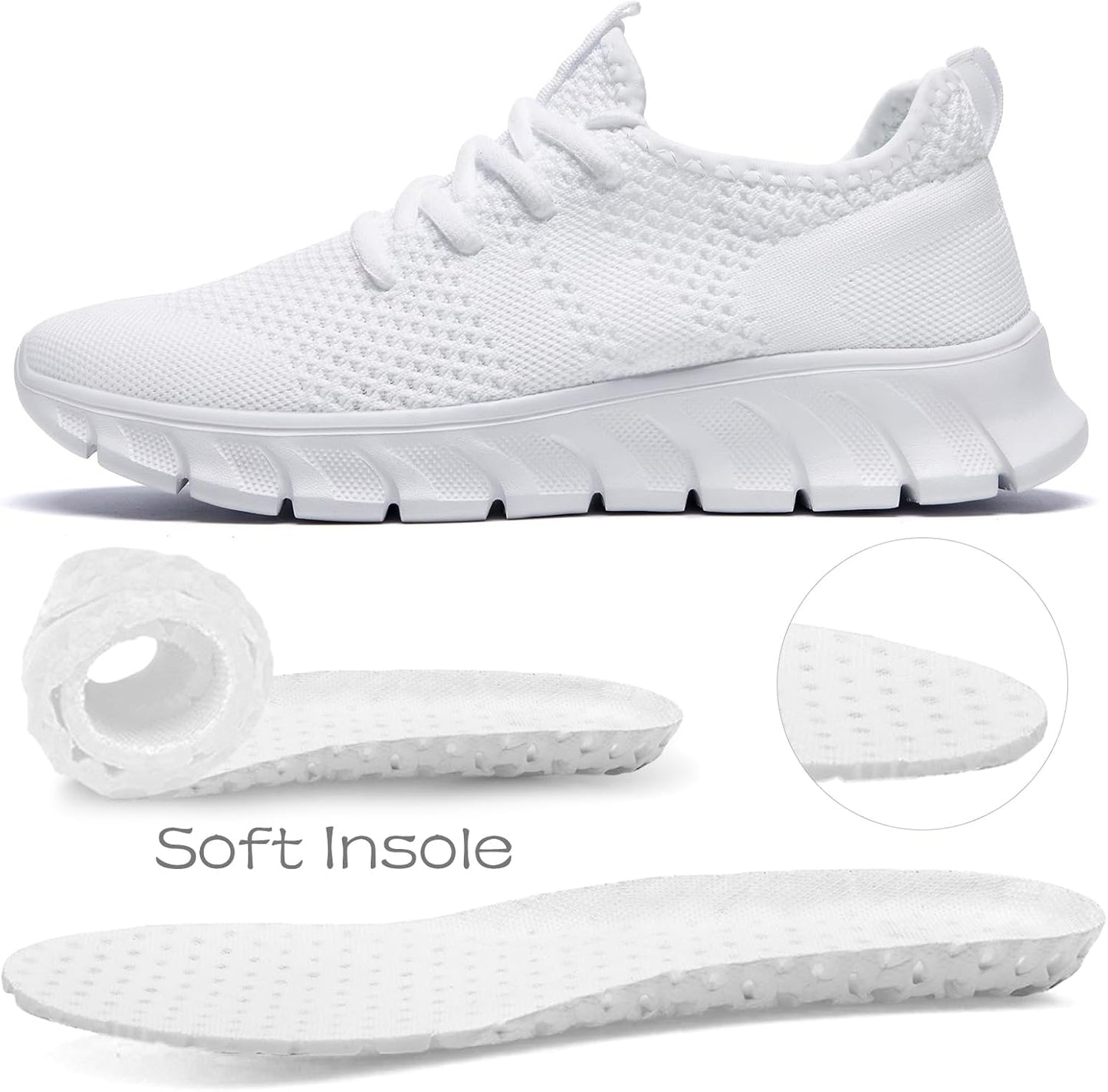 Mens Trainers Running Shoes Slip on Sneakers Tennis Gym Training Casual Workout Shoe