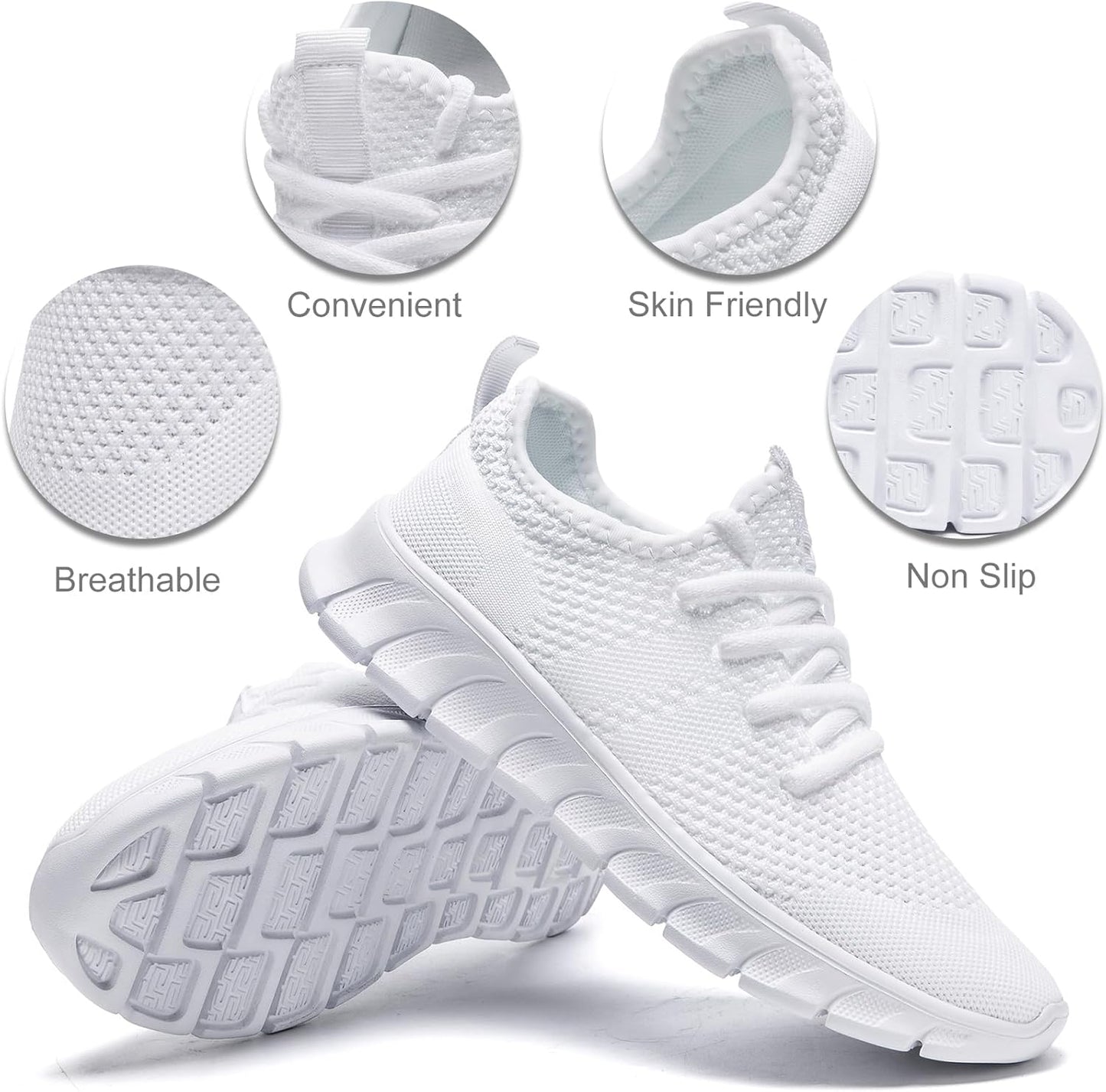 Mens Trainers Running Shoes Slip on Sneakers Tennis Gym Training Casual Workout Shoe