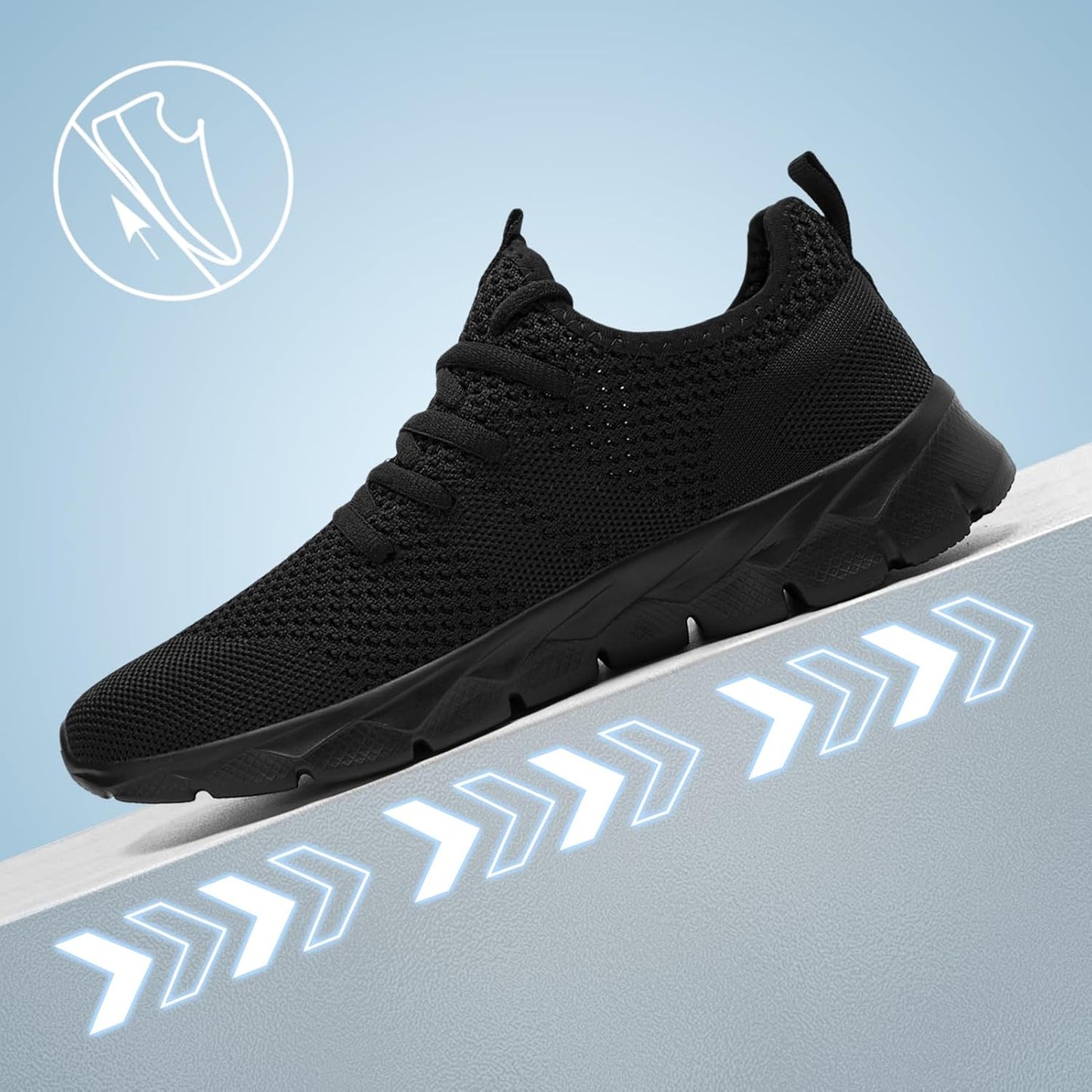 Oltyutc Mens Trainers Running Walking Mesh Slip On Shoes Lightweight Comfortable Badminton Gym Tennis Sneakers Athletic
