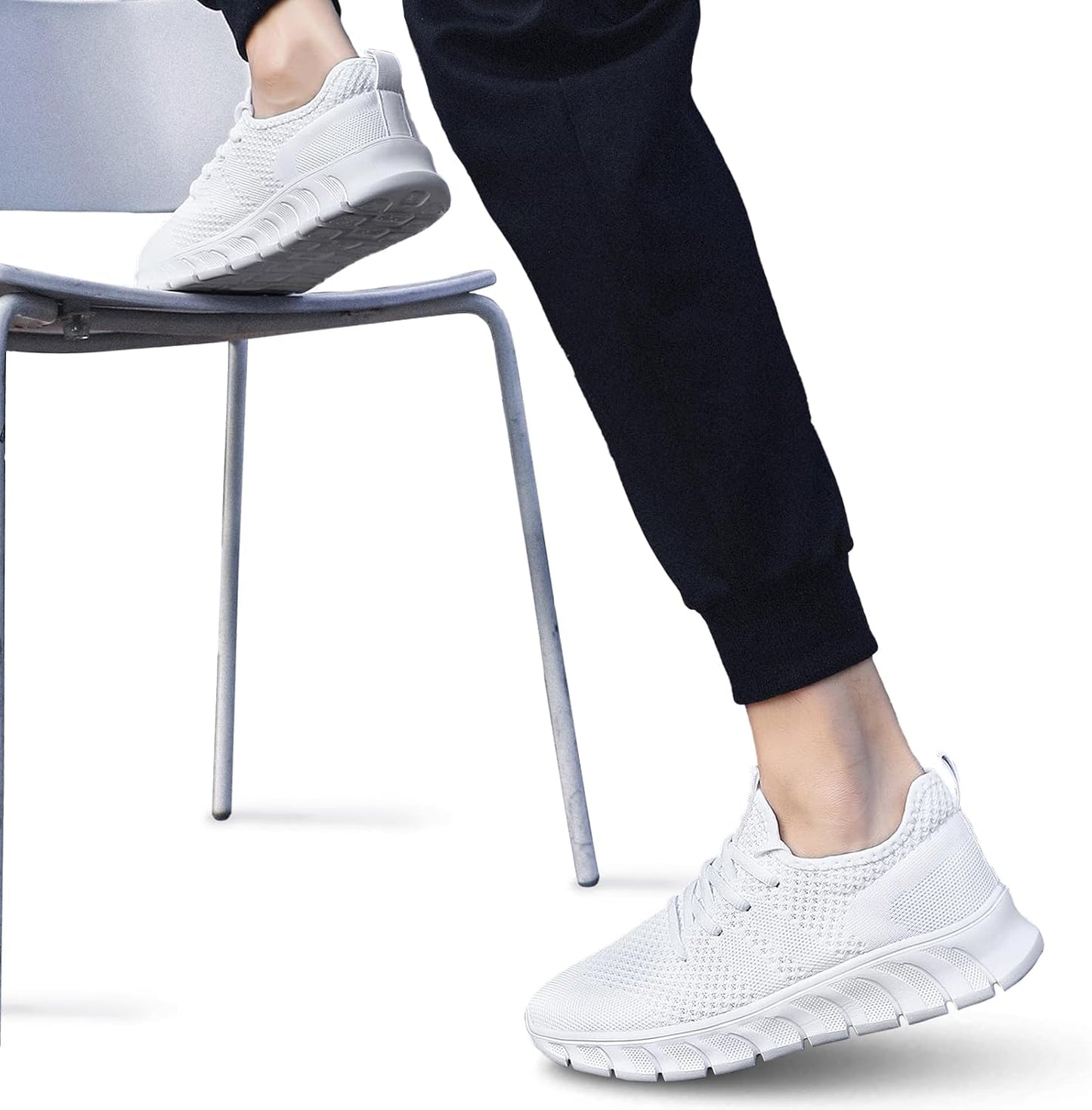 Mens Trainers Running Shoes Slip on Sneakers Tennis Gym Training Casual Workout Shoe
