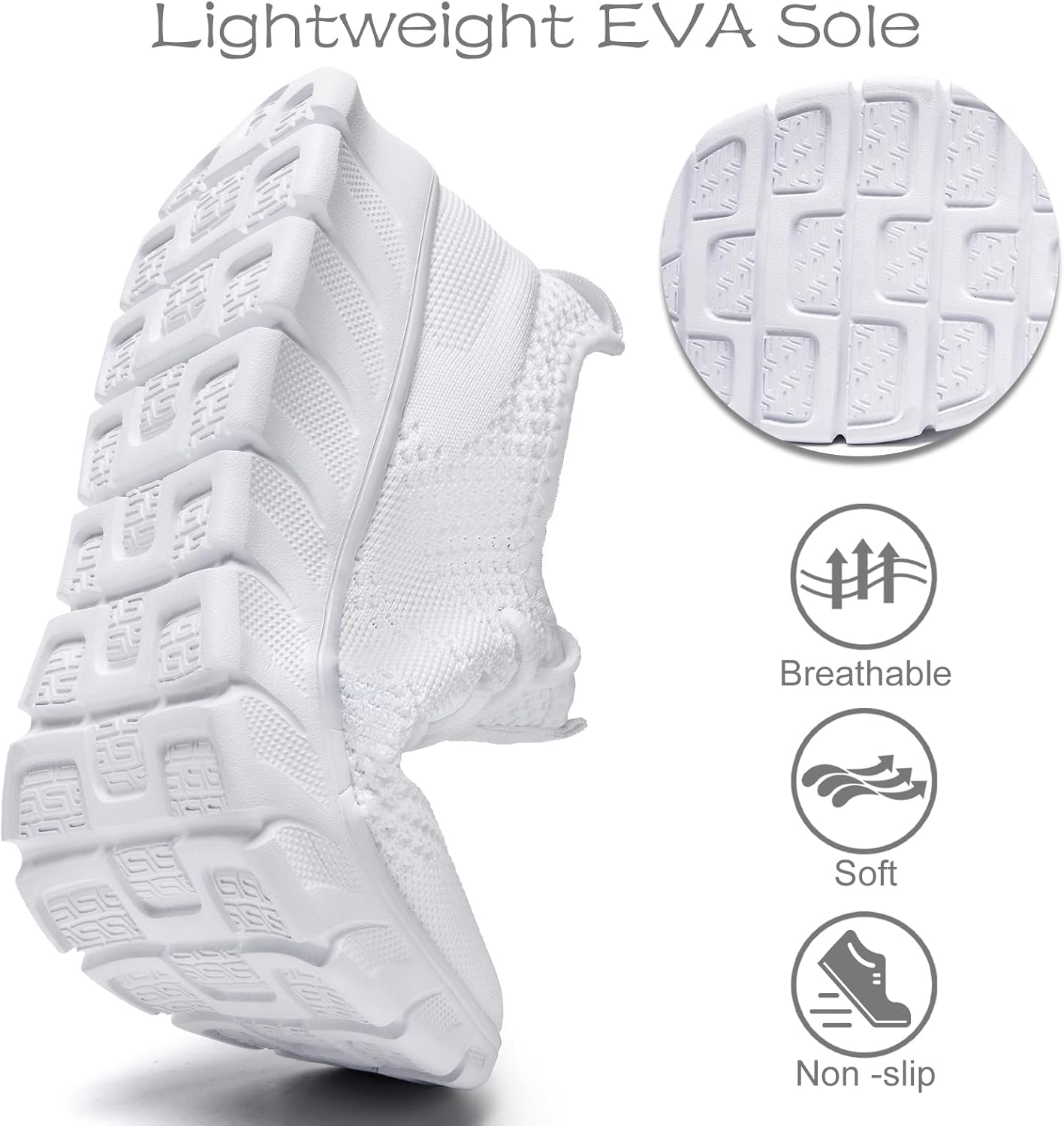 Mens Trainers Running Shoes Slip on Sneakers Tennis Gym Training Casual Workout Shoe