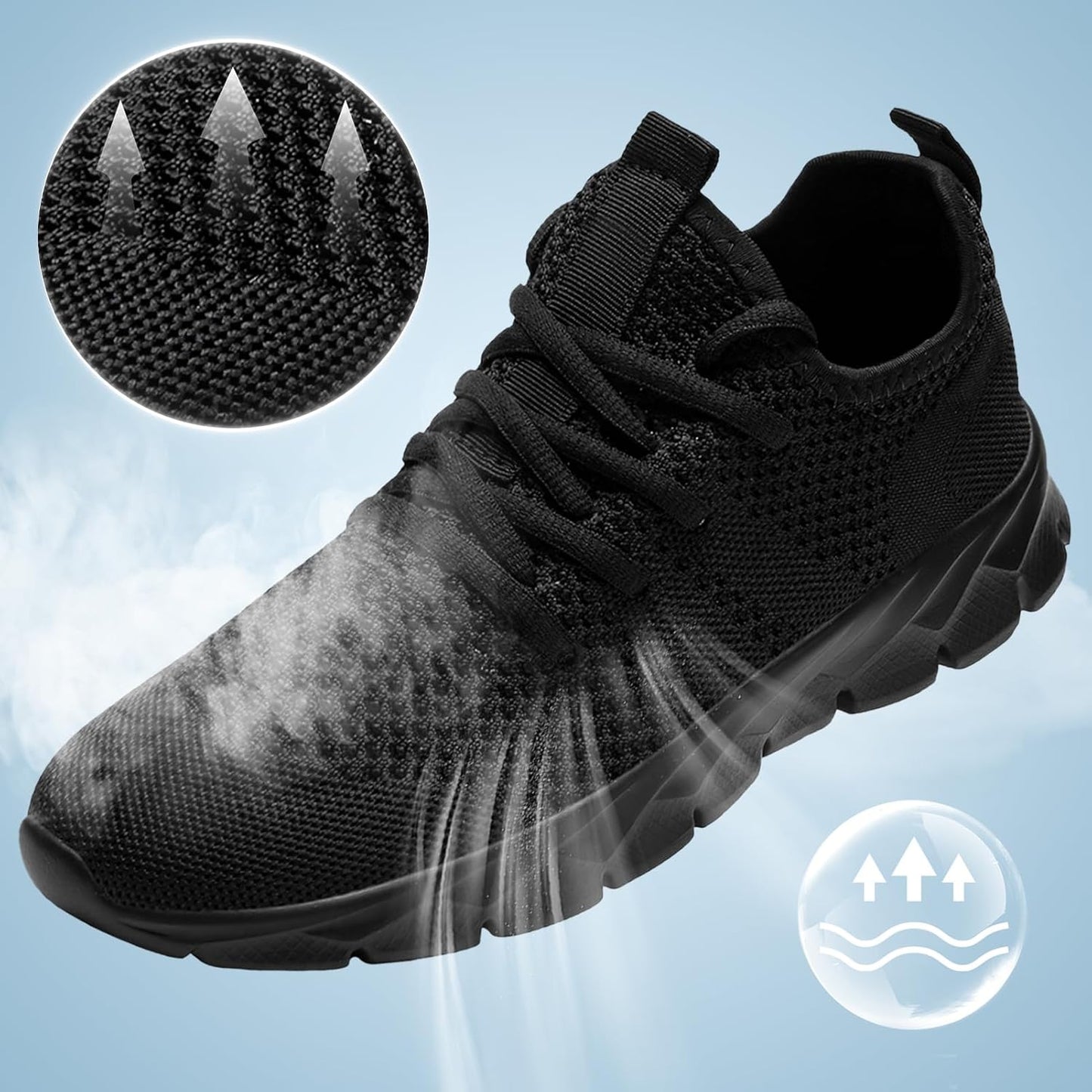 Oltyutc Mens Trainers Running Walking Mesh Slip On Shoes Lightweight Comfortable Badminton Gym Tennis Sneakers Athletic