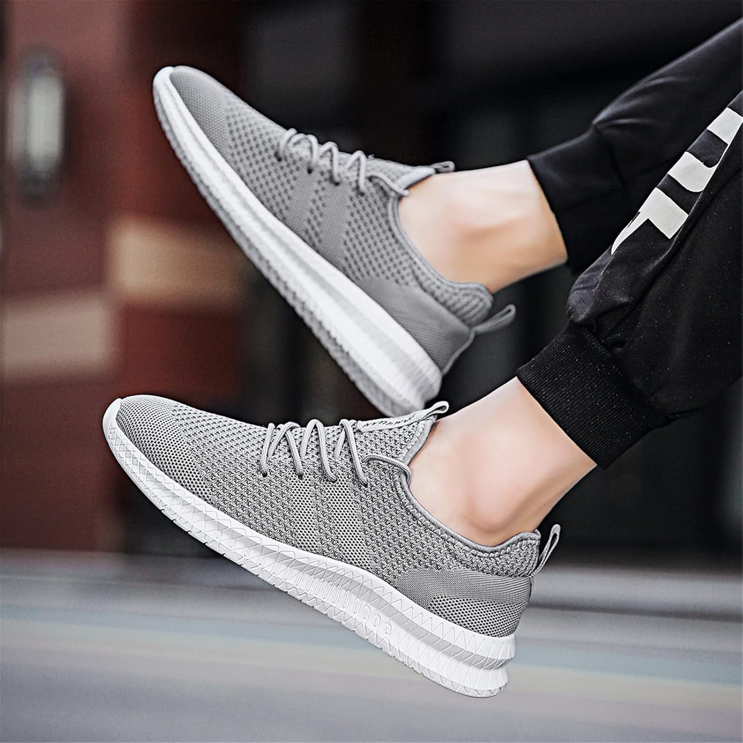 Tvtaop Mens Trainers Running Walking Shoes Fashion Air Sport Sneakers Outdoor Athletic Gym Fitness Workout Jogging Training